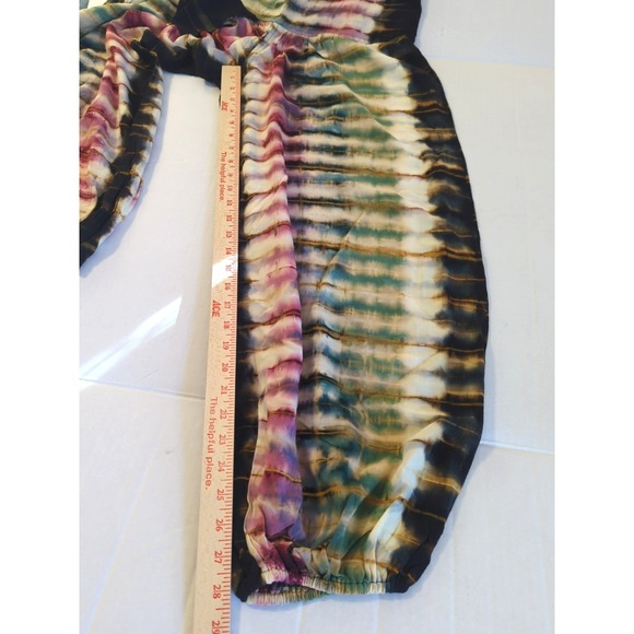 Earthbound Trading Co Harem Jogger Pants S Drop Waist Tie Dye Boho Trendy Flowy - Picture 8 of 9